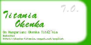 titania okenka business card